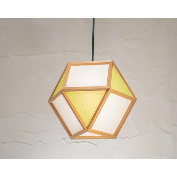 【照明／国産杉】ペンダントライト『的Ｓ mato-S』  白×萌葱　AP830-F