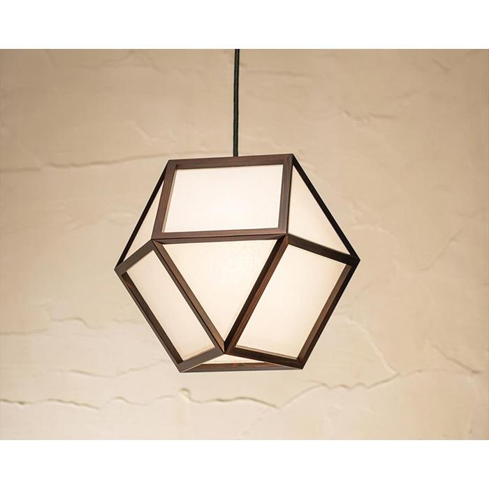 【照明／国産杉】ペンダントライト『的Ｓ mato-S』 ブラウン塗装　AP828