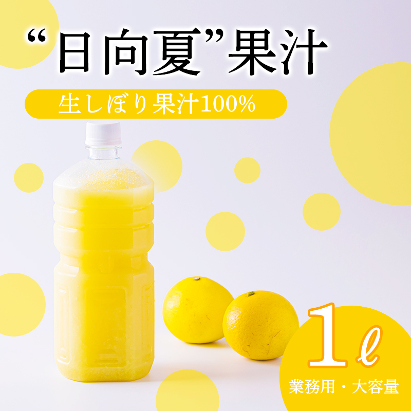宮崎県の特産柑橘 日向夏の手搾り果汁1L(業務用) [保存料不使用12000円 ワンストップオンライン] TF0820-P00074