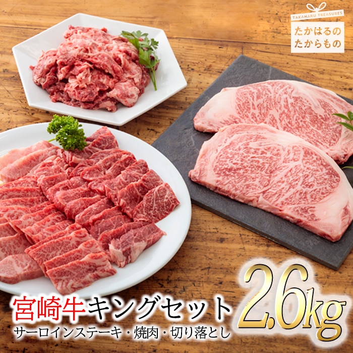 宮崎牛キングセット(2.6kg)  TF0287-P00020