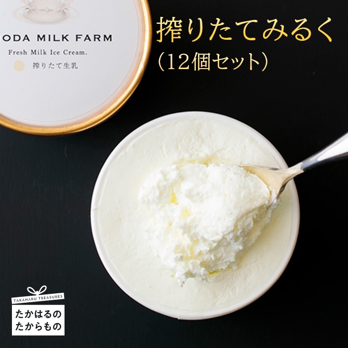 高原アイスクリーム研究所「搾りたてみるく」12個セット TF0302-P00023