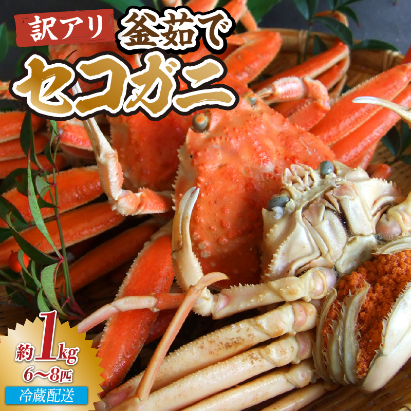 【先行予約】【兵庫県香住産 訳あり茹でセコガニ1kg 冷蔵】令和7年11月より配送予定 カニの本場 兵庫県 香美町 香住漁港 せこがに かに 蟹 セコ 訳あり 国産 刺身 しゃぶしゃぶ 焼きガニ 鍋 カニ鍋 かにすき 脚 足 爪 身 肩 ランキング 大人気 人気 香美町 兵庫県 香住 日本海 宿院商店 33-39