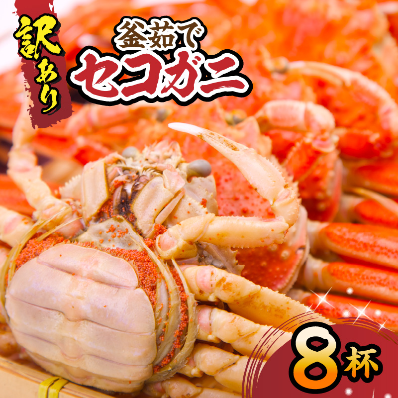 [先行予約][セコガニ 訳あり(欠足 キズ 汚れなど)約120g×8匹 冷凍]令和7年11月中旬以降、順次発送予定 濃厚 かにミソ 内子 外子 産地直送 鮮度抜群 国産 カニ かに 蟹 松葉ガニ せいこがに メスガニ 親ガニ ふるさと納税 おすすめ 返礼品 兵庫県 香美町 香住 日本海フーズ にしとも かに市場 18000円 07-09