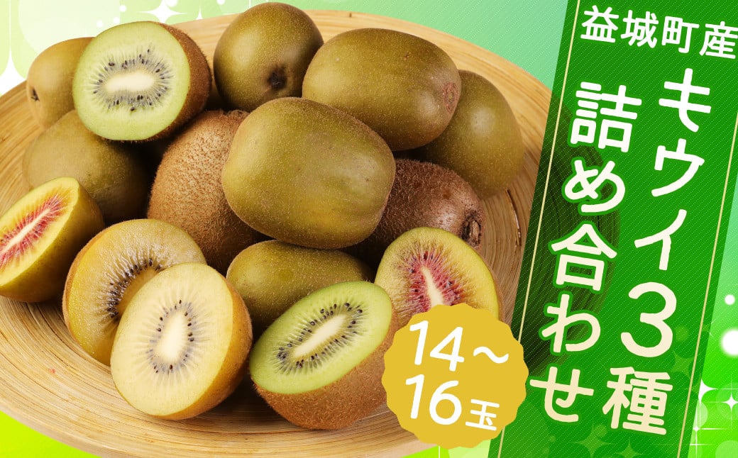 益城町産 特選 キウイ 3種 詰め合わせ 約1.8kg 14~16玉 (各種4玉~6玉) 【2025年11月下旬~2026年1月下旬順次発送予定】