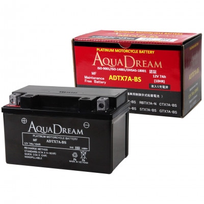 AQUADREAM PLATINUM バイク用バッテリー 液入充電済 ADTX7A-BS 1個【配送不可地域:沖縄】【1608721】