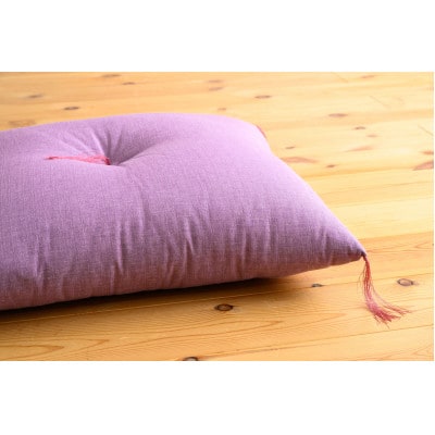 紬ローズパープル小座布団45cm×45cm 1枚【1633320】