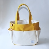 【ころりん工房】ふとっちょころりん／黄色／富士金梅 8号帆布バッグ [3374]