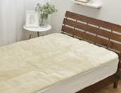 日本製 銀イオンシート入り (Ag＋) 敷きパッド ダブル ベージュ GFP-24WBE [2714]