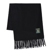 カシミヤ100% ウェーブマフラー ブラック｜高級素材 軽量 なめらかな肌触り 寒さ対策 確かな技術 日本製 プレゼント ギフト 誕生日 お見舞い お歳暮 父の日 母の日 [4030]