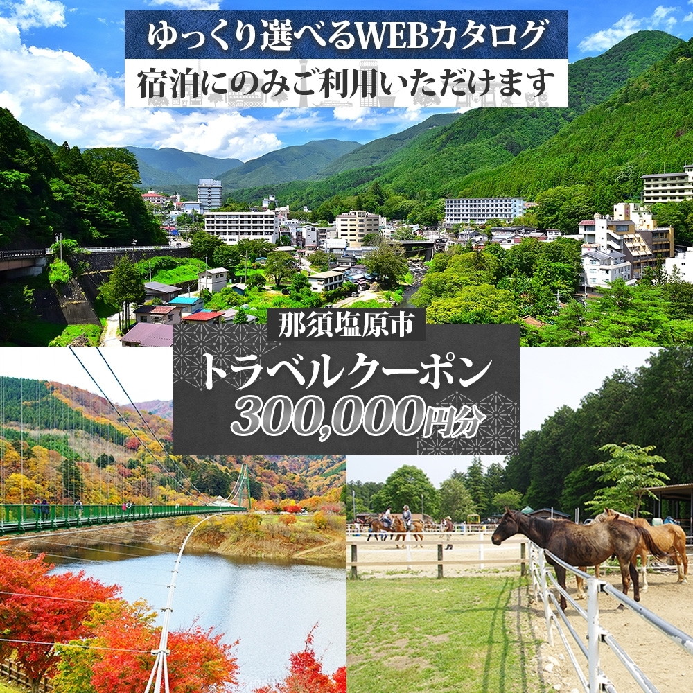 須塩原市 後から選べる旅行Webカタログで使える! 旅行クーポン(300,000円分)旅行券 宿泊券 ns124-004