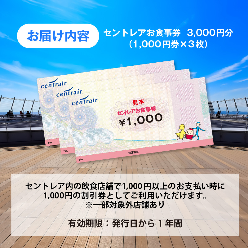 セントレアお食事券3,000円相当 | 愛知県常滑市 | JRE MALLふるさと納税