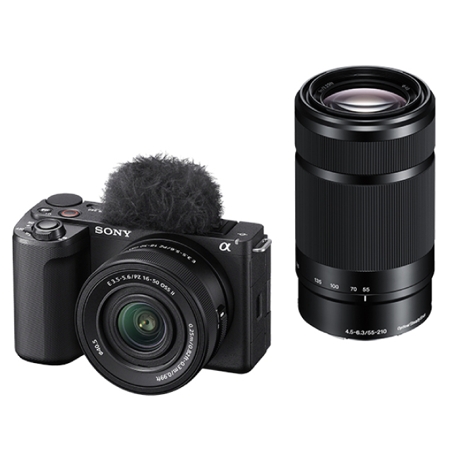 ソニー VLOGCAM ZV-E10II ダブルズームレンズキット ZV-E10M2X[ブラック] / sony zv-e10 vlogcam カメラ zv-e10m2x 黒 熊本県 菊陽町 [BHBZ031]