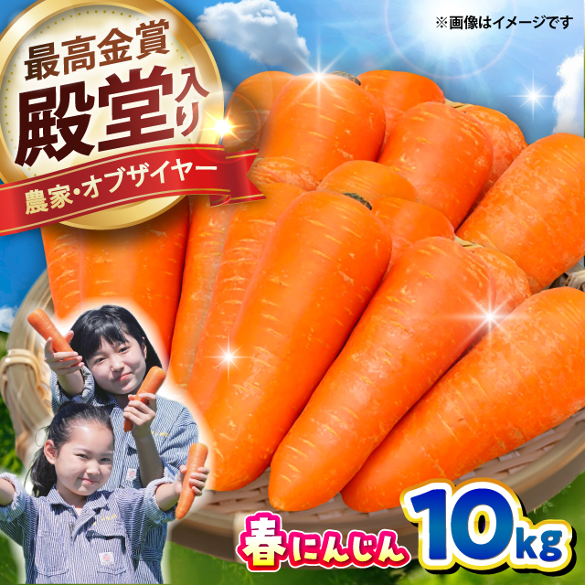 春にんじん10kg / にんじん ニンジン 野菜 β-カロテン 食物繊維 抗酸化作用 栄養満点 熊本県産 菊陽町 【株式会社 まゆみ農園】 [BHCW001]