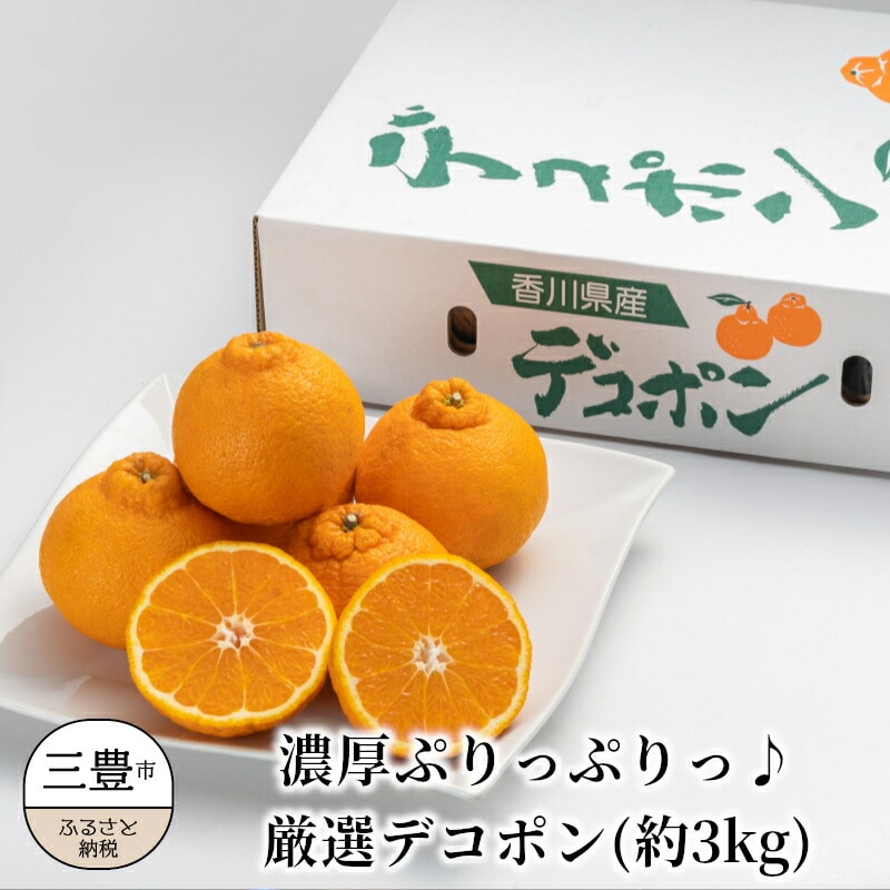 【ふるさと納税】 みかん デコポン 濃厚ぷりっぷりっデコポン 厳選 約3kg [ 不知火 フルーツ 果物 果実 濃厚 柑橘 デザート スイーツ 食品 国産 香川県 三豊市 お取り寄せ ギフト プレゼント 送料無料 北浜商店 ] 【2026年出荷】【配送不可地域：北海道・沖縄県・離島】