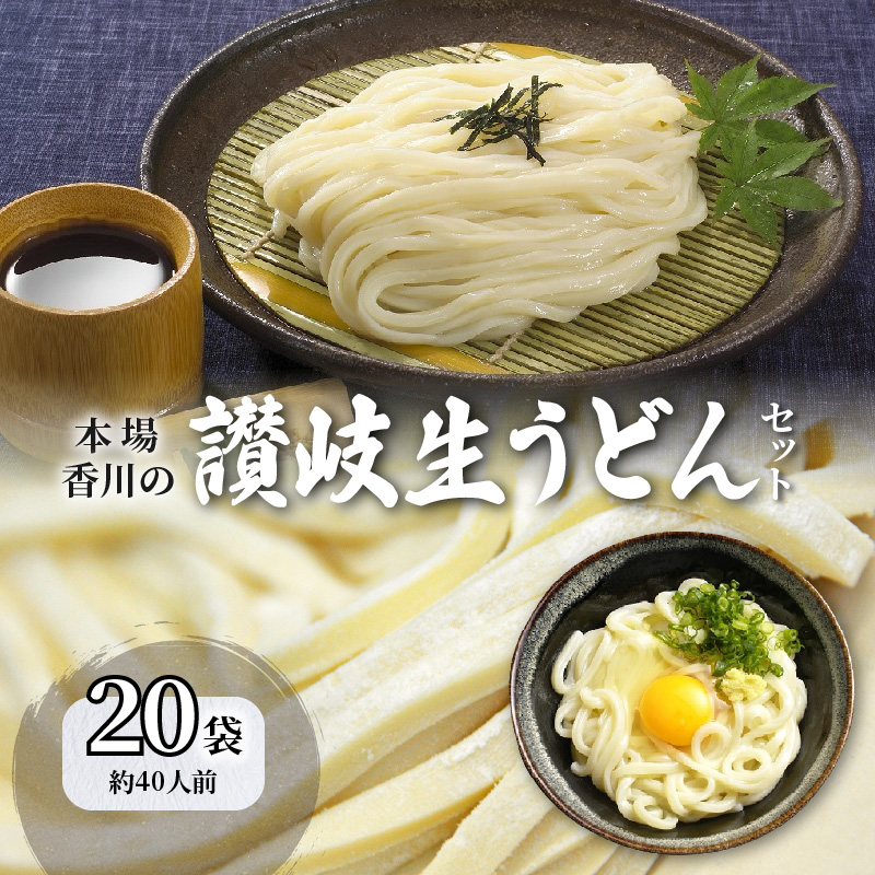 [3回定期便]うどん 香川 讃岐生うどん セット 40人前 小分け 20袋_M104-0005 うどん 香川 讃岐生うどん セット 40人前 小分け 20袋 生うどん モチモチ感 コシ 人気 カレーうどん 釜だし かけだし ざるうどん 香川県 三豊市 お取り寄せ お取り寄せグルメ 食品 食べ物 麺類 送料無料 30000円