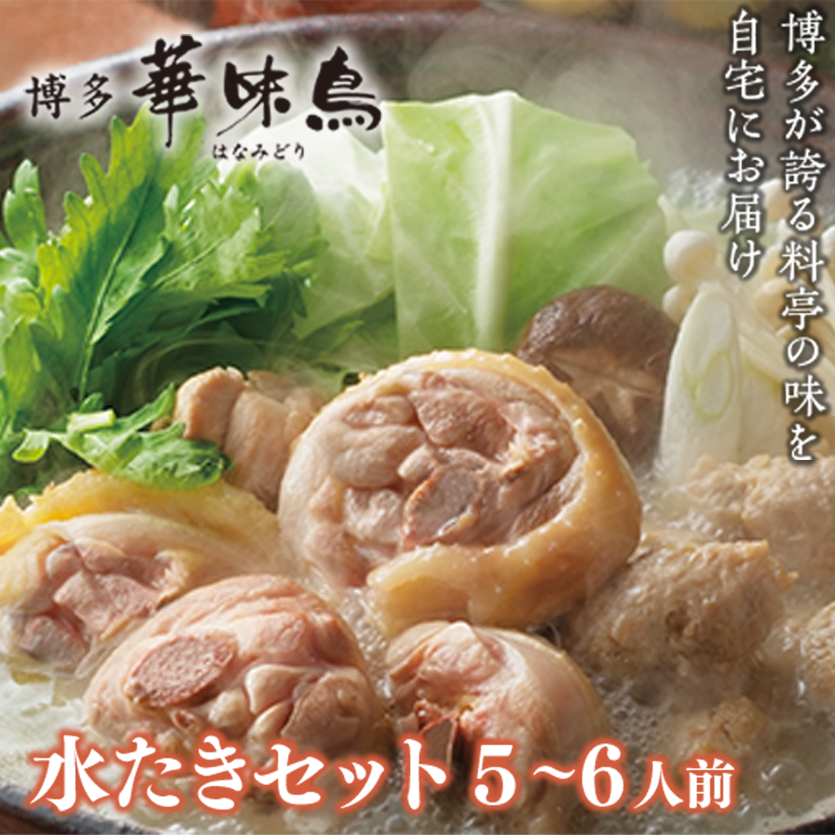 <篠栗町>博多華味鳥 水たきセット 5~6人前 CZ010