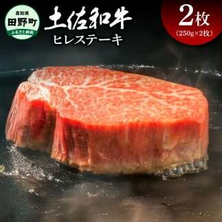 土佐和牛 ヒレステーキ 2枚(250g×2枚）合計500グラム ヒレ ヘレ フィレ テンダーロイン ステーキ 肉 お肉 牛肉 黒毛和種 サシ きめ細やか 赤身 ジューシー 上品 旨味 高知県産 