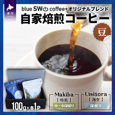 自家焙煎オリジナルブレンド【お試し2種セット[豆]】(100g×2P)[49-1273]