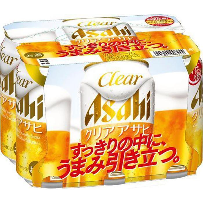 【博多工場産】アサヒビール　クリアアサヒ350ml ６缶パック ケース入り