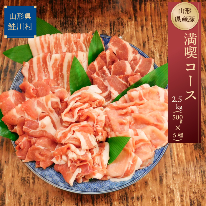 山形県産豚 満喫コース2.5kg!(500g×5種)