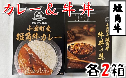 短角牛カレー・短角牛牛丼の具　各2箱づつ