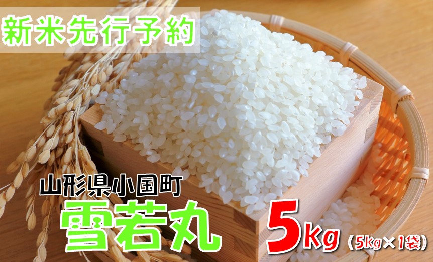 【令和7年産米 先行予約】雪若丸5kg(5kg×1袋) おぐにのこめ