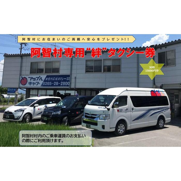 チケット タクシー券 阿智村専用 ( 500円分 × 30枚 )