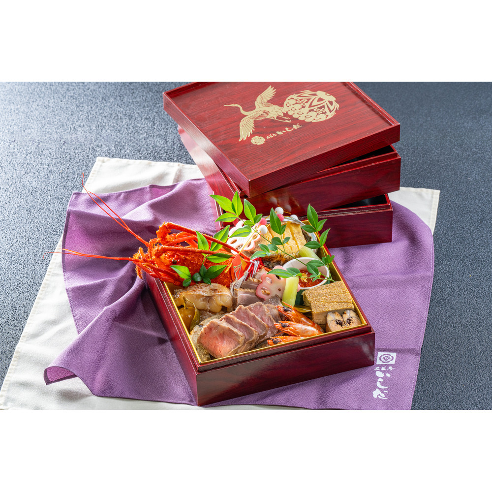 石苔亭いしだ特製  信州プレミアム牛の塩釜焼付き 生おせち(3段重 3~5人前)