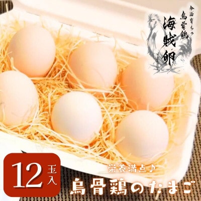 【愛媛産】海賊卵【烏骨鶏卵】12個[VB01500]【配送不可地域：離島】【1654239】
