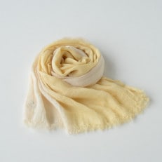 草木染 オーガニックコットン ストール 半染め (イエロー) 【I000360Y】【1433187】