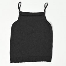 日本製 オーガニックコットン ゆるふわ キャミ M-L 無縫製 チャコール(6662-7621)【1324145】