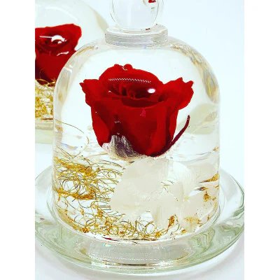 クリスタルドーム 「真実の愛・赤い薔薇」 / fleur misaki お祝い インテリア 雑貨 ハーバリウム プレゼント ギフト 奈良県 田原本町