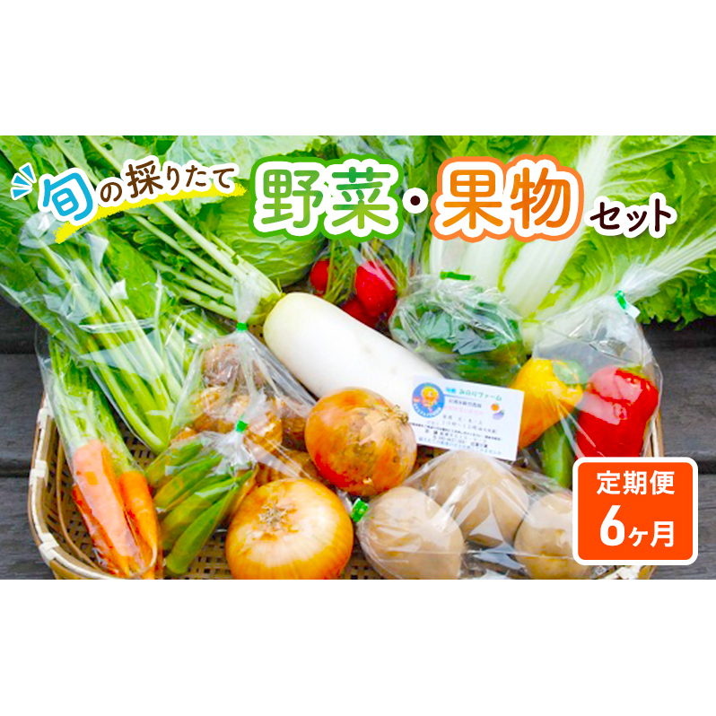 野菜セット 定期便 6ヶ月 旬の採りたて 野菜 フルーツ 詰め合わせ セット 野菜定期便 野菜詰め合わせ フルーツ詰め合わせ フルーツセット 季節の野菜 季節の果物 くだもの 果物 果樹 神奈川 定期 お楽しみ 6回