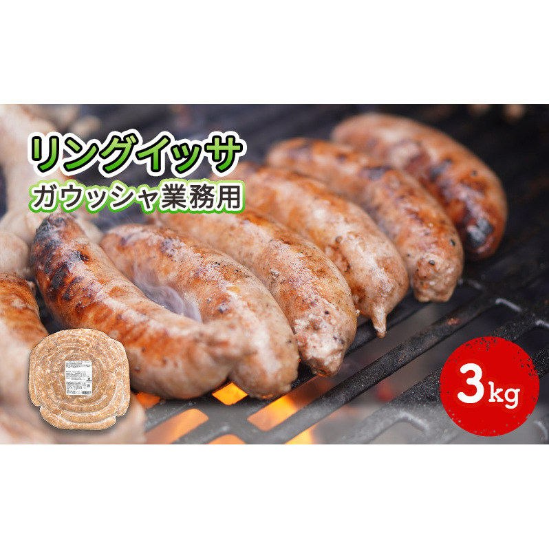 リングイッサ ガウッシャ業務用 3kg 肉本来の旨味 豚肉生ソーセージ ボリューミー イベント BBQ ブラジル式生ソーセージ 生ソーセージ 