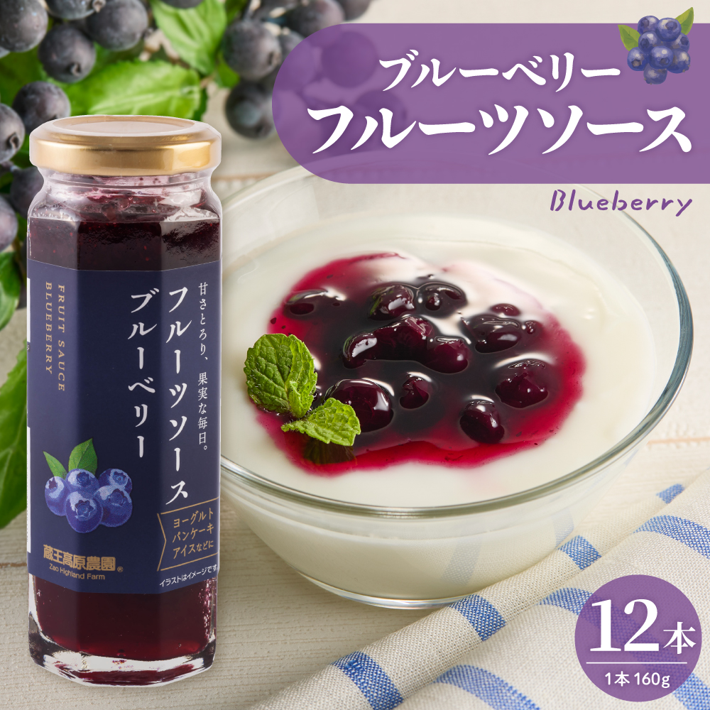 フルーツソース160g　ブルーベリー（12本）和歌山産業提供 山形県 東根市 hi070-010