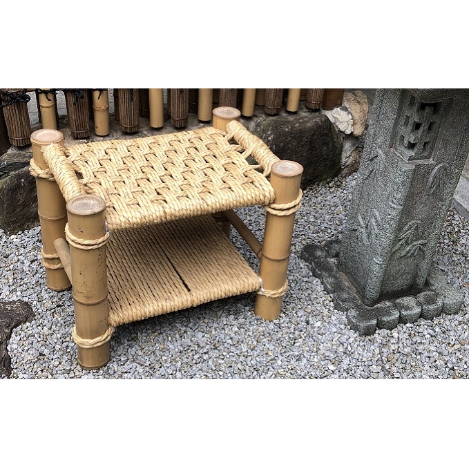 【竹工芸品】竹とい草の椅子 インテリア 家具 