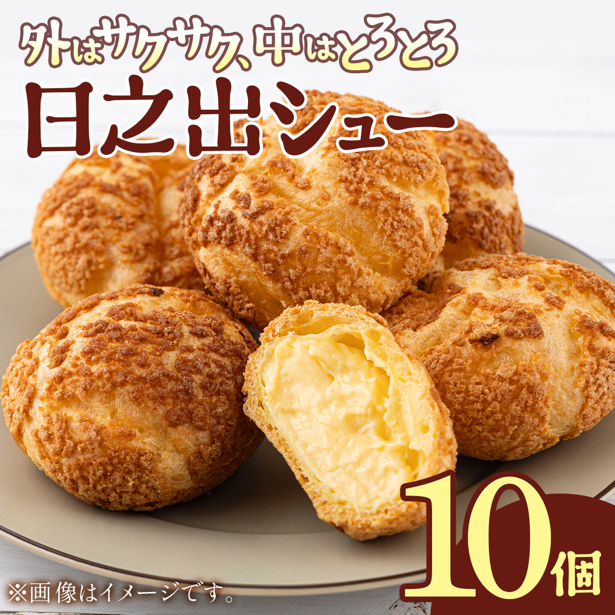 小堀日之出堂 日之出シュー 10個入り [009-a021]【敦賀市ふるさと納税】