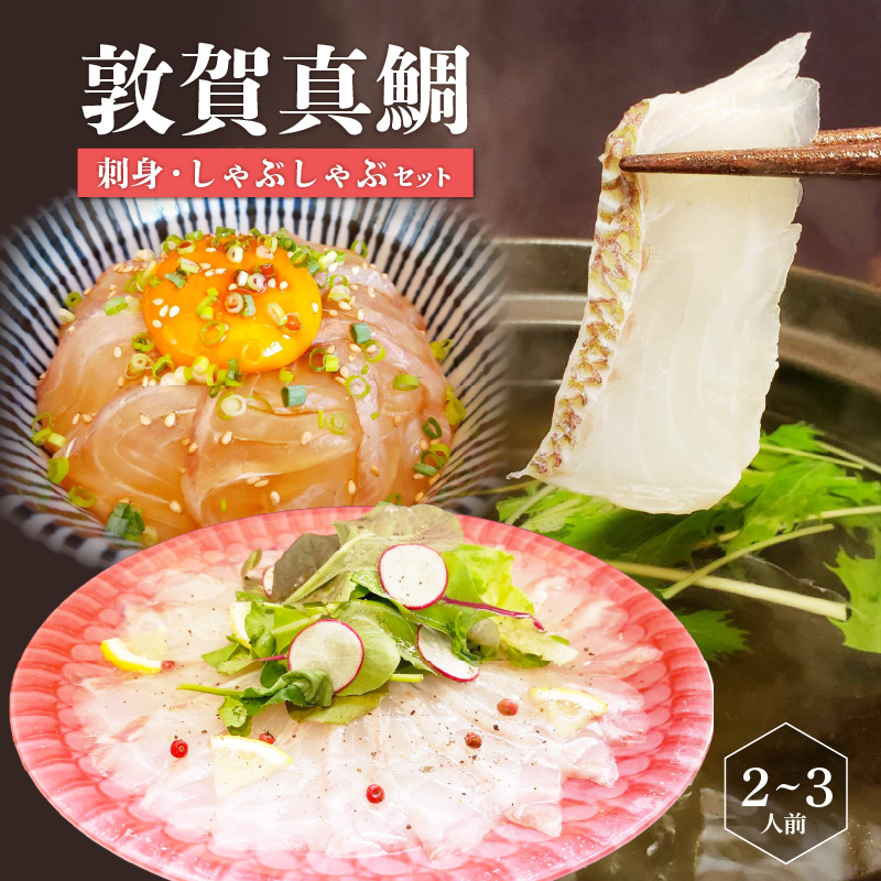 真鯛 敦賀真鯛 刺身・しゃぶしゃぶセット(刺身皿 180g、しゃぶしゃぶ皿 180g) 解凍するだけでOK![冷凍 お刺身 お取り寄せ] [043-a005][敦賀市ふるさと納税]