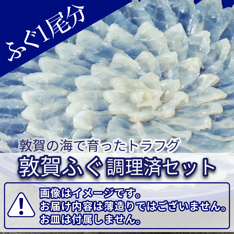 [先行予約][11月発送]フグ 敦賀ふぐ 調理済セット 1尾分(約600g)てっちりやしゃぶしゃぶなどに[海鮮 冷凍 鍋 なべ 唐揚げ 薄造り ふぐ鍋] [041-a007][敦賀市ふるさと納税]