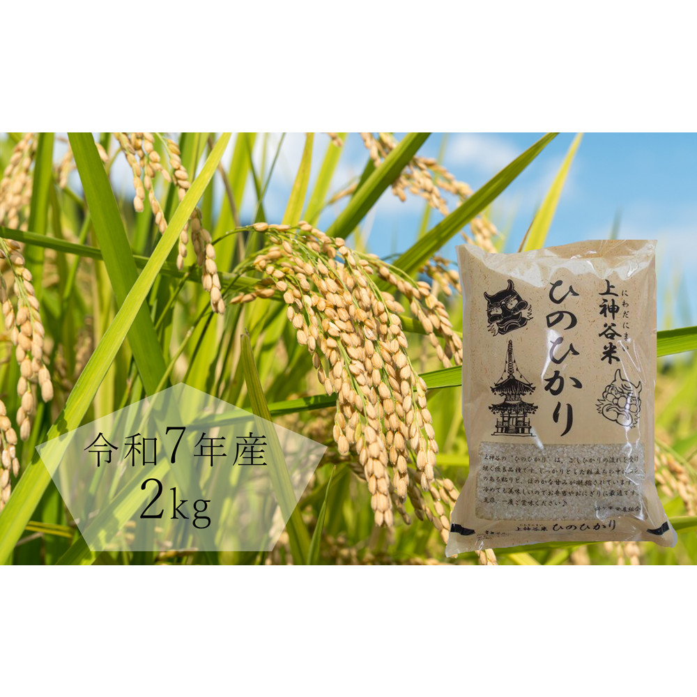 令和7年度産　上神谷米（にわだにまい）ひのひかり 2kg