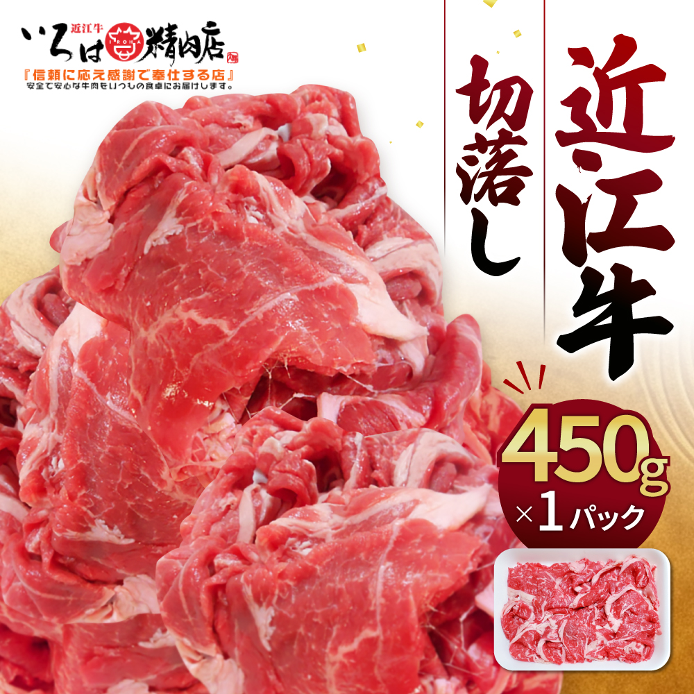 近江牛切落し 450g(箱なしエコ包装) A-B13 いろは精肉店