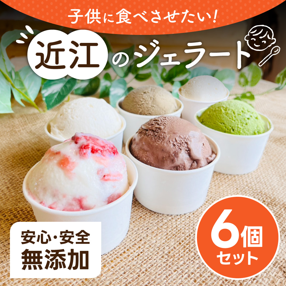 近江のジェラート （6個セット） かなめカフェ 滋賀県 東近江市 O-E07 ジェラート アイス アイスクリーム 滋賀 近江 スイーツ ギフト