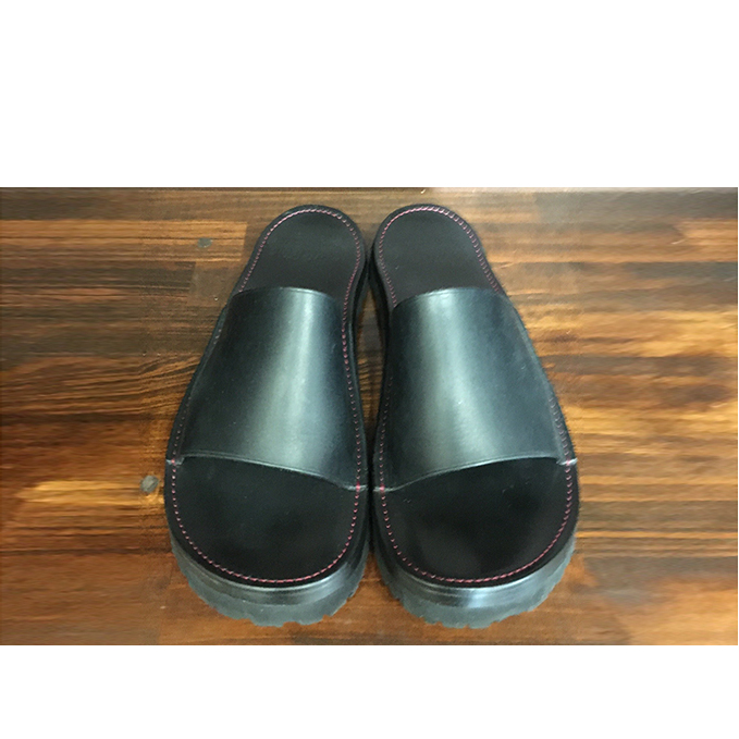 レザーサンダル（ブラック）サイズ5（23～23.5cm）【キャッスルファイブレザーアート】 ファッション 靴 シューズ 牛革 