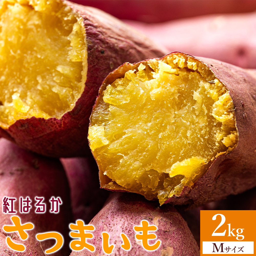 さつまいも(紅はるか) Mサイズ 2kg at-0007