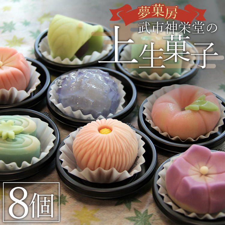 上生菓子 詰め合わせ 8個 和菓子 高級 和菓子ランキング 季節 セット 人気 花 合同会社武市神栄堂 - 四季折々 春 夏 秋 冬 送料無料 ギフト お祝い のし 武市神栄堂 お菓子 おやつ 家族団らん お茶の時間上 生菓子 詰め合わせ 和菓子 yd-0019