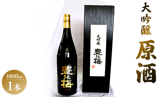 華やかな香りの大吟醸原酒(ギフト用)1800ml×1本 - 日本酒 お酒 さけ 豊能梅 とよのうめ 送料無料 アルコール のし 贈り物 晩酌 高知県 香南市 常温 gs-0068