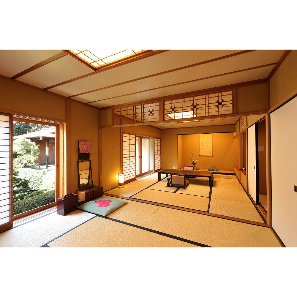 【あたみ石亭 別邸 桜岡茶寮】平休日1泊2食付ペア宿泊券《和室10畳＋8畳》