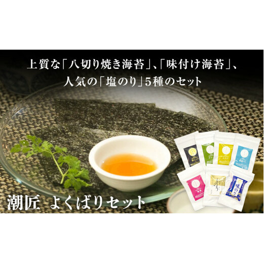海苔 潮匠 よくばりセット(焼きのり、味付け海苔、塩海苔5種セット) 宮城県 東松島市 皇室献上の浜 E
