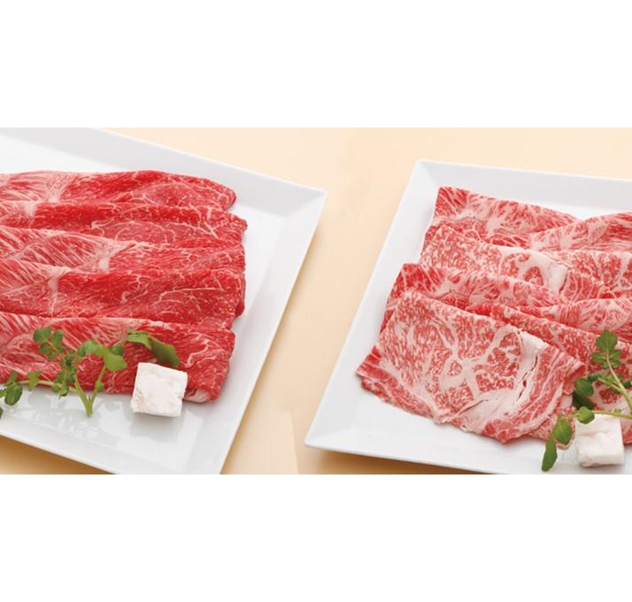 【冷蔵便】神戸牛 すき焼き・しゃぶしゃぶ紅白食べくらべセット 計1.2kg