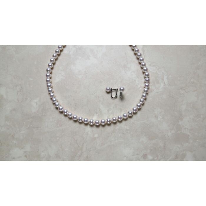 特選　あこや真珠ネックレス＆イヤリングセット